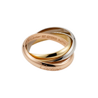 Cartier Trinity Rolling Ring 18k Yellow Rose & White Gold