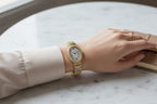 Cartier Baignoire 18k Yellow Gold Off White Roman Dial Quartz Women's Watch