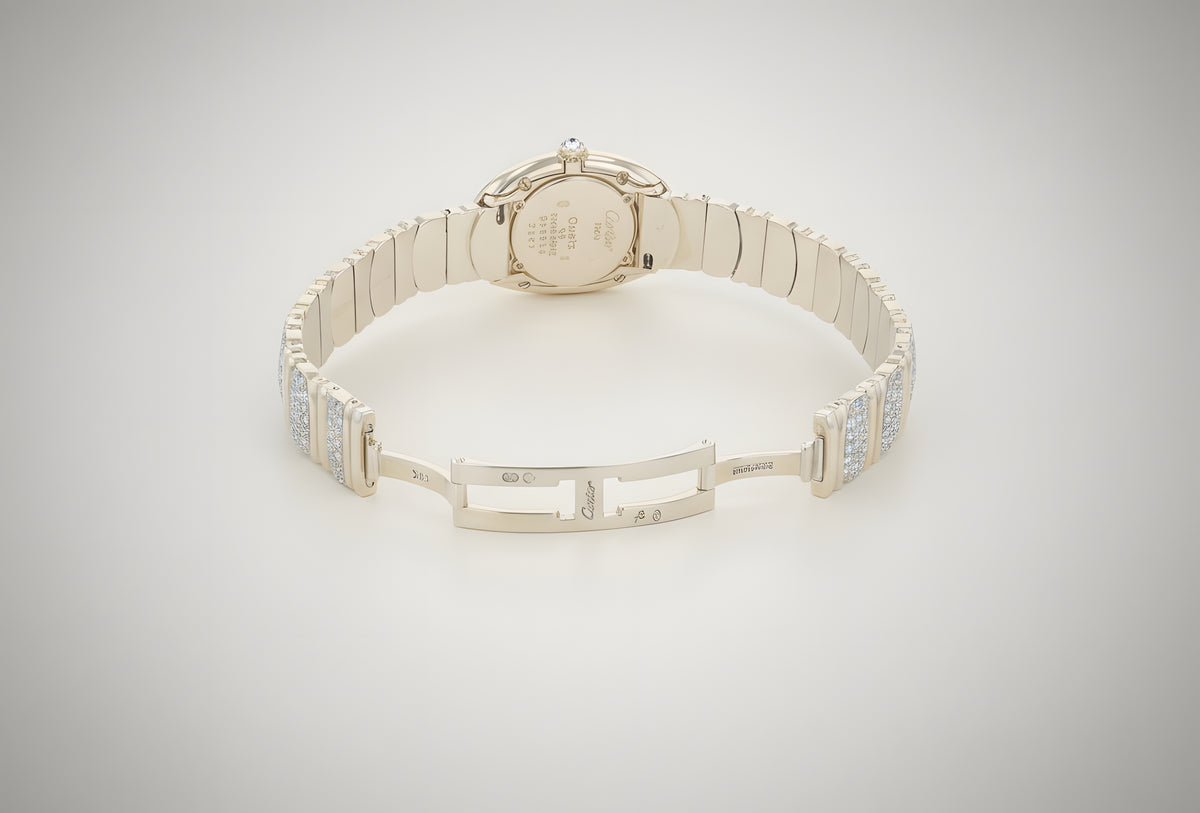 Cartier Baignoire 18K Yellow Gold iamond Ladies Watch 4.37 CTW