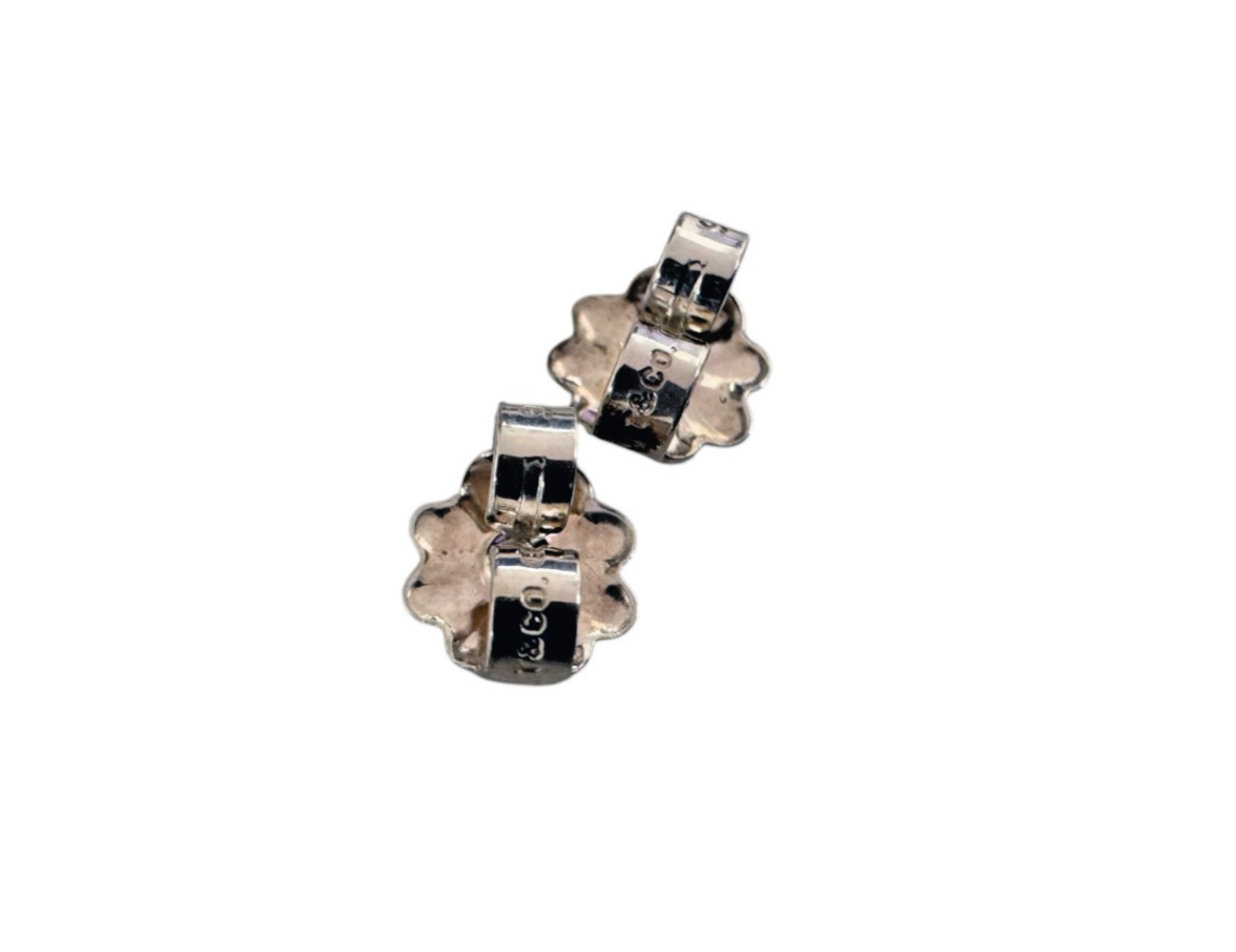 Tiffany & Co. Sterling Silver Mexico Puffed Heart Stud Earrings