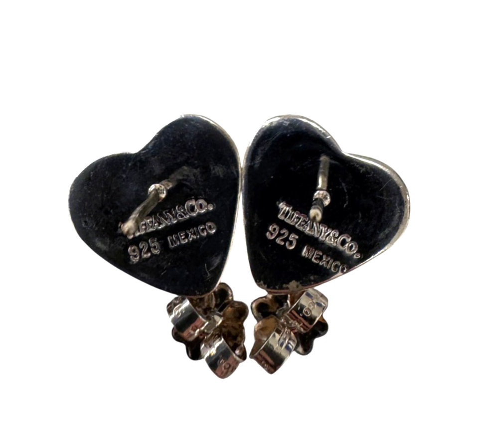 Tiffany & Co. Sterling Silver Mexico Puffed Heart Stud Earrings