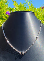 Judith Ripka 925 Sterling Silver CZ Medallion Pendant Necklace 21"