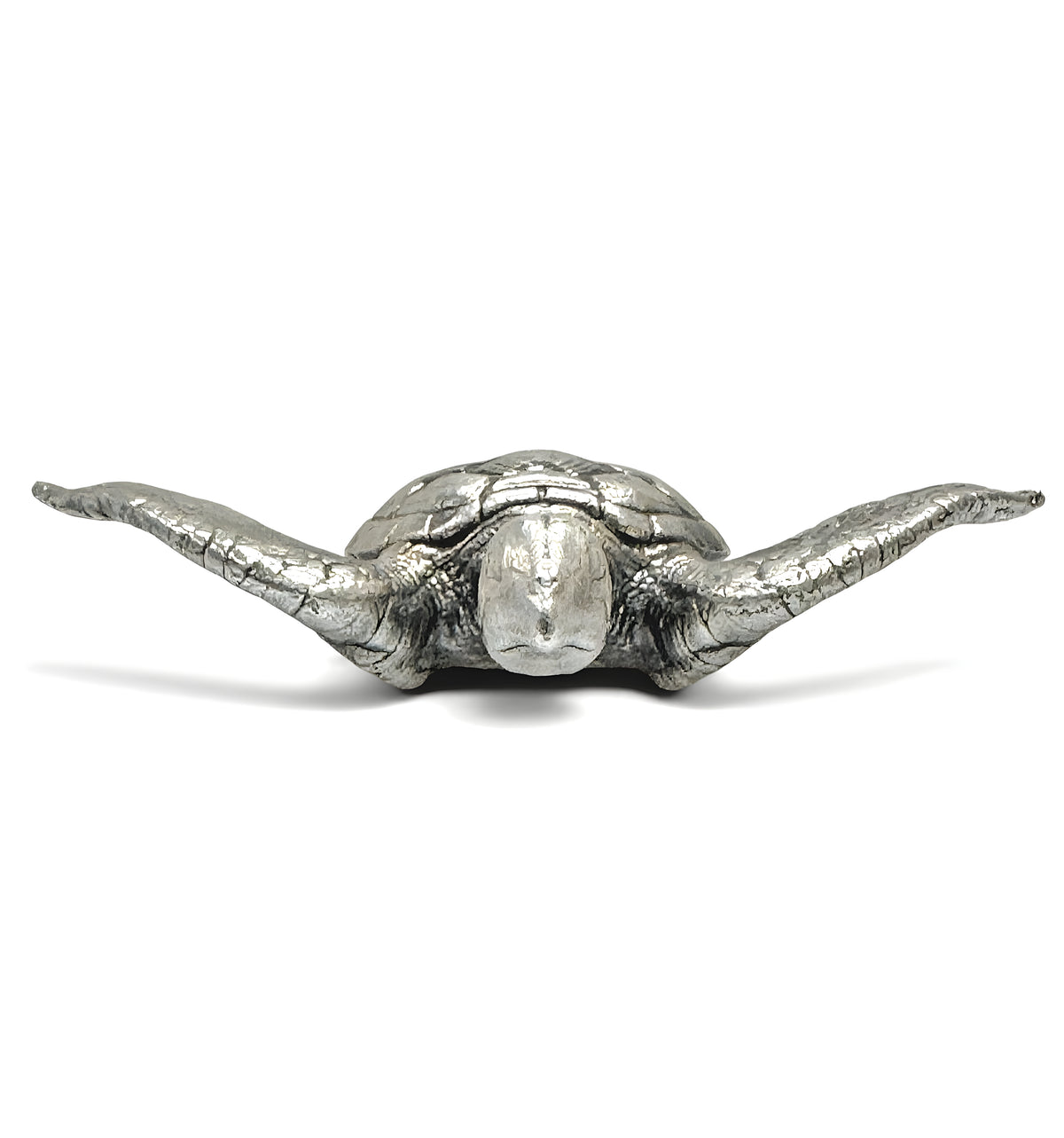 Gold Spartan Sea Turtle Hand-Poured 999+ Silver 1 oz Collectible Sculpture