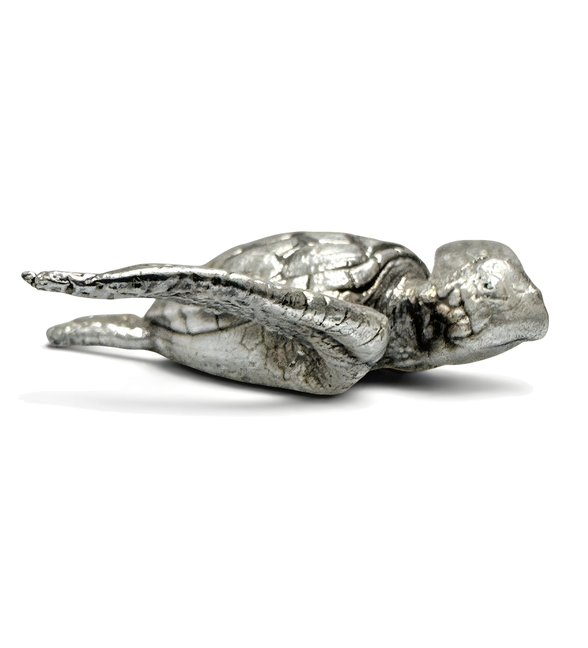Gold Spartan Sea Turtle Hand-Poured 999+ Silver 1 oz Collectible Sculpture