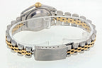 Ladies Rolex Datejust Two Tone Tuxedo Dial Watch Ref 69173  26mm