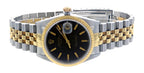 Rolex Oyster Perpetual Datejust 15223 34mm Two-Tone Steel 18K Gold Black Dial