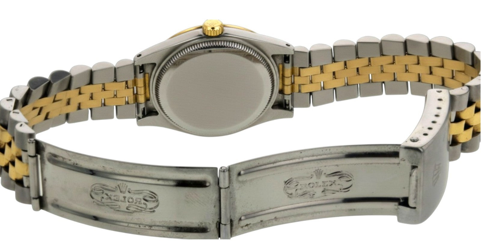Rolex Oyster Perpetual Datejust 15223 34mm Two-Tone Steel 18K Gold Black Dial