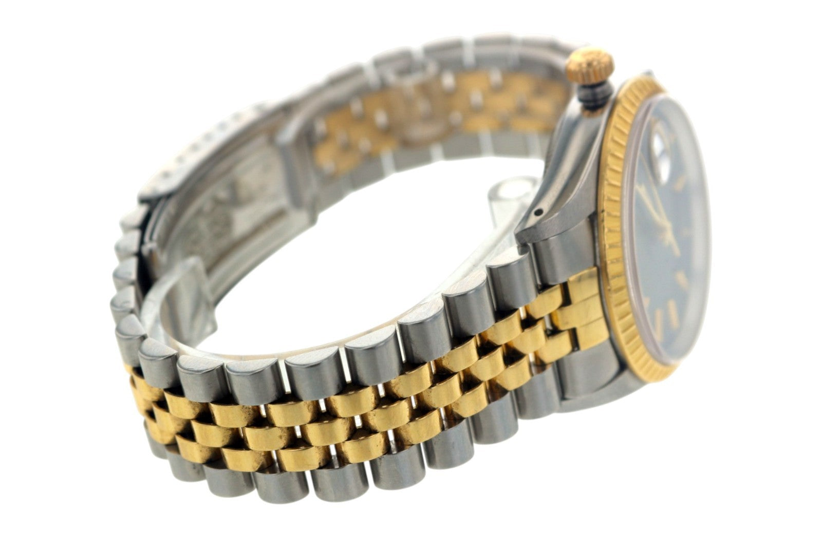 Rolex Oyster Perpetual Datejust 15223 34mm Two-Tone Steel 18K Gold Black Dial