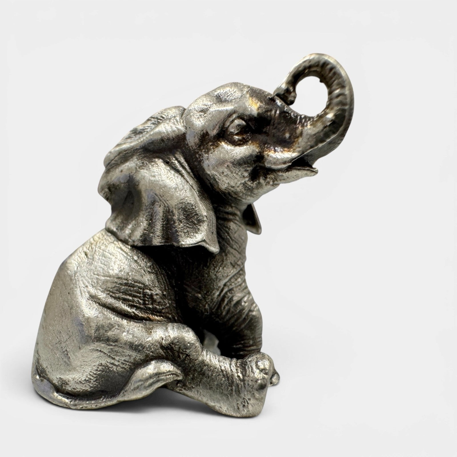 Gold Spartan Hand Poured 999+ Pure Silver 1 oz Baby Elephant Collectible