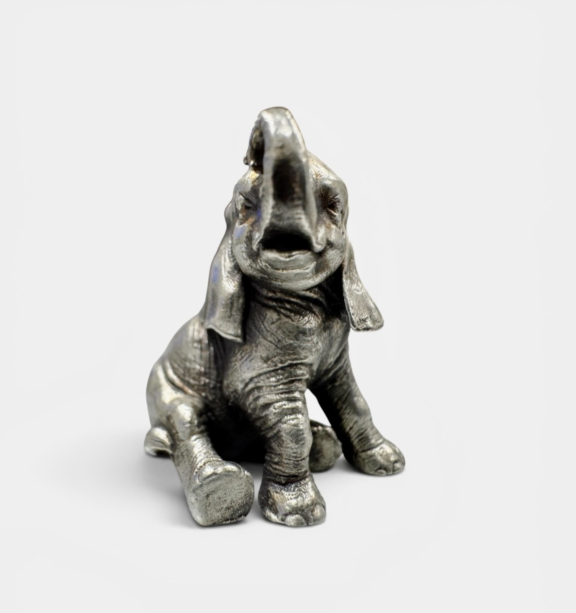 Gold Spartan Hand Poured 999+ Pure Silver 1 oz Baby Elephant Collectible