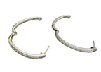 18kt White Gold Diamond 1.25” Drop Earrings