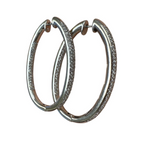 18kt White Gold Diamond 1.25” Drop Earrings