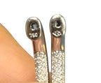 18kt White Gold Diamond 1.25” Drop Earrings