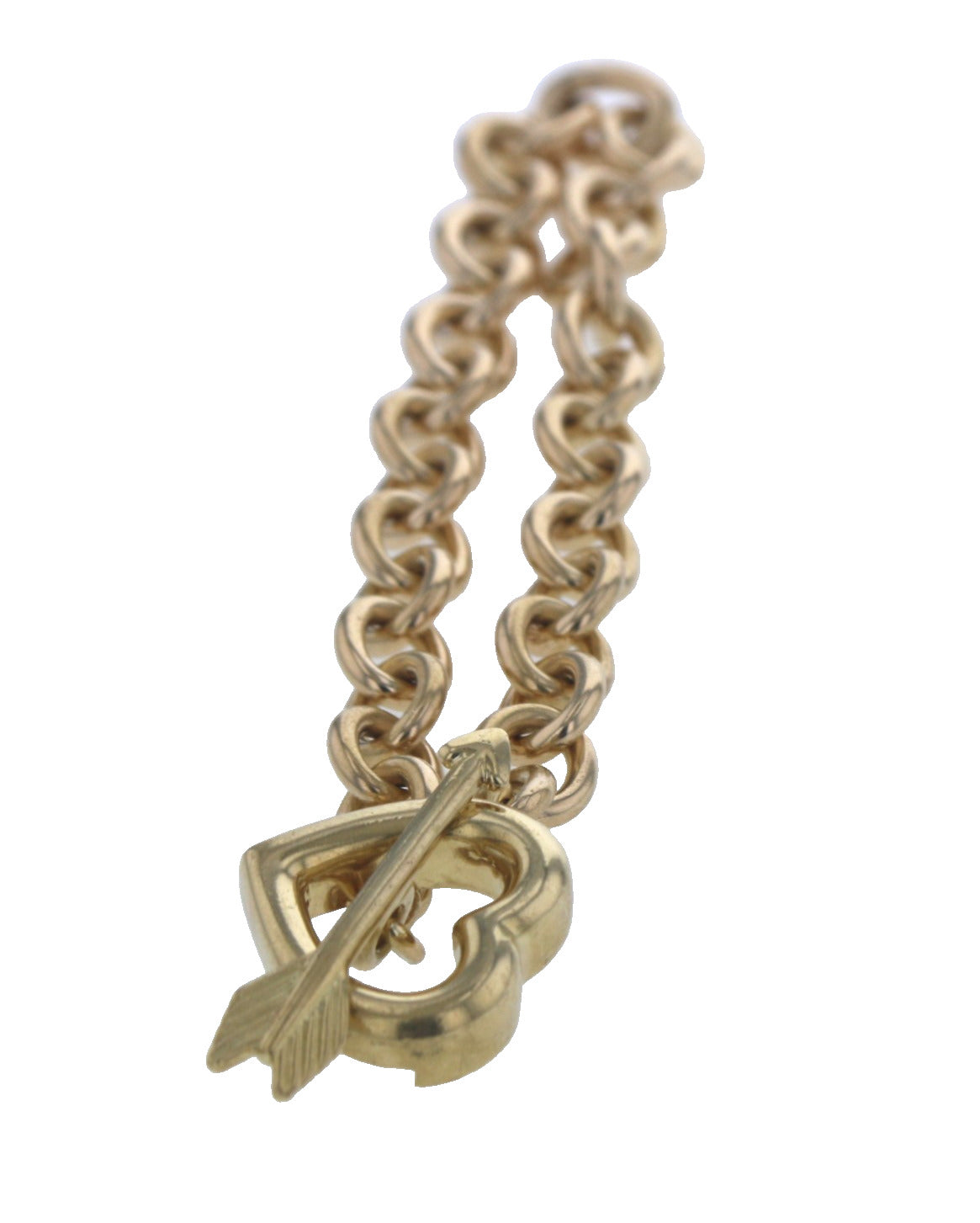 Tiffany & Co. Cupid's Bracelet Arrow Heart 18K Gold Toggle Clasp