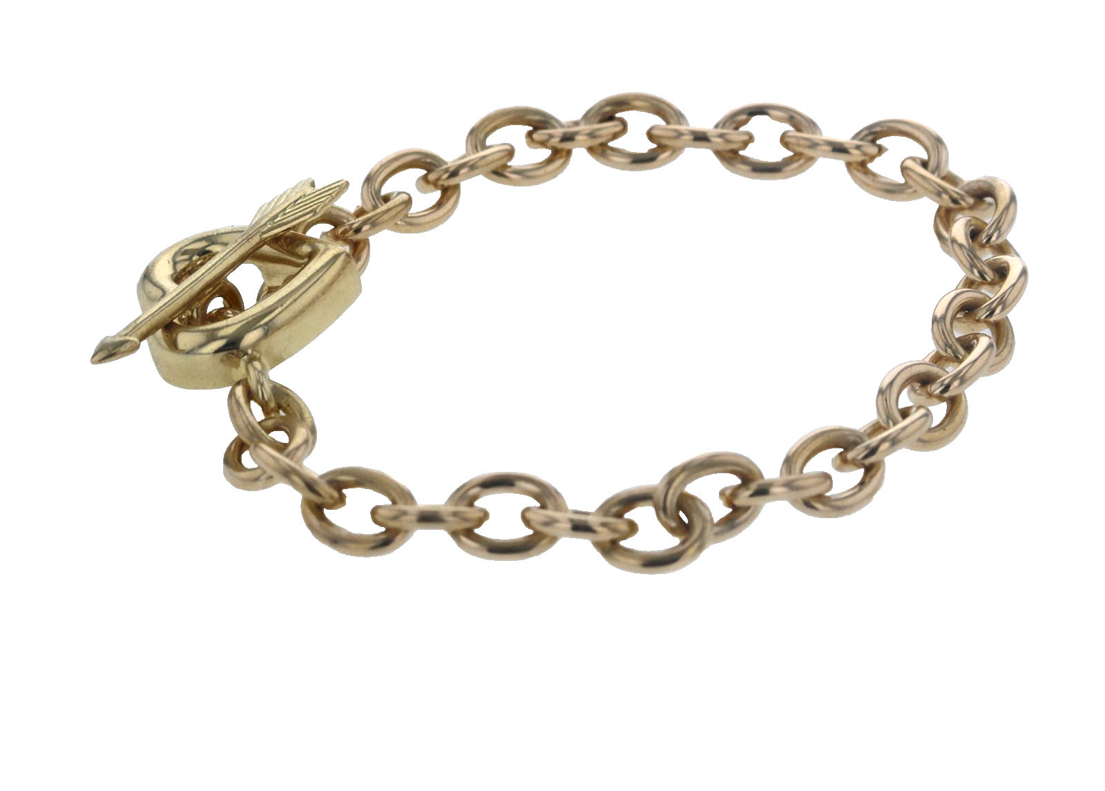 Tiffany & Co. Cupid's Bracelet Arrow Heart 18K Gold Toggle Clasp
