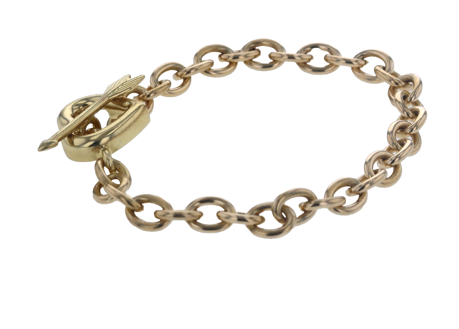 Tiffany & Co. Cupid's Bracelet Arrow Heart 18K Gold Toggle Clasp