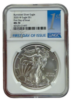 2020-(W) 1oz Silver American Eagle $1 Coin PCGS MS 70 First Strike (West Point)