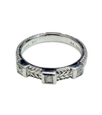 Judith Ripka 925 Sterling Silver CZ Braided Band Ring Size 10, 5.4g
