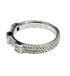 Judith Ripka 925 Sterling Silver CZ Braided Band Ring Size 10, 5.4g