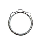 Judith Ripka 925 Sterling Silver CZ Braided Band Ring Size 10, 5.4g