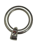Judith Ripka 925 Sterling Silver Gemstone Charm Ring Size 8 Modern Design