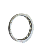 .Judith Ripka Sterling Silver 4.5m m Beaded Cable Stackable CZ Band Ring Size 10