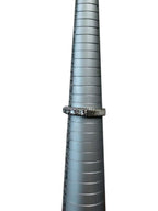 .Judith Ripka Sterling Silver 4.5m m Beaded Cable Stackable CZ Band Ring Size 10