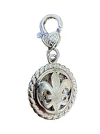 Judith Ripka 925 Sterling Silver CZ JR Logo Charm Pendant Enhancer 6.1g