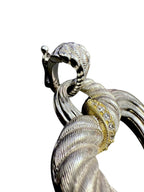 Judith Ripka 925 Sterling Silver Heart Enhancer Pendant CZ Accents 19.5g