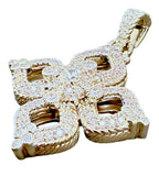Judith Ripka 925 Sterling Silver Pave CZ Flower Pendant – 14g – 34mm Stateme