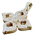 Judith Ripka 925 Sterling Silver Pave CZ Flower Pendant – 14g – 34mm Statement
