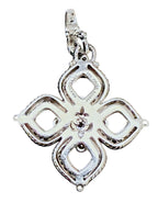 Judith Ripka 925 Sterling Silver Pave CZ Flower Pendant – 14g – 34mm Stateme