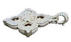 Judith Ripka 925 Sterling Silver Pave CZ Flower Pendant – 14g – 34mm Stateme