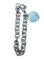 Tiffany & Co. Hearts 7” Charm Chain Bracelet 925 Sterling Silver