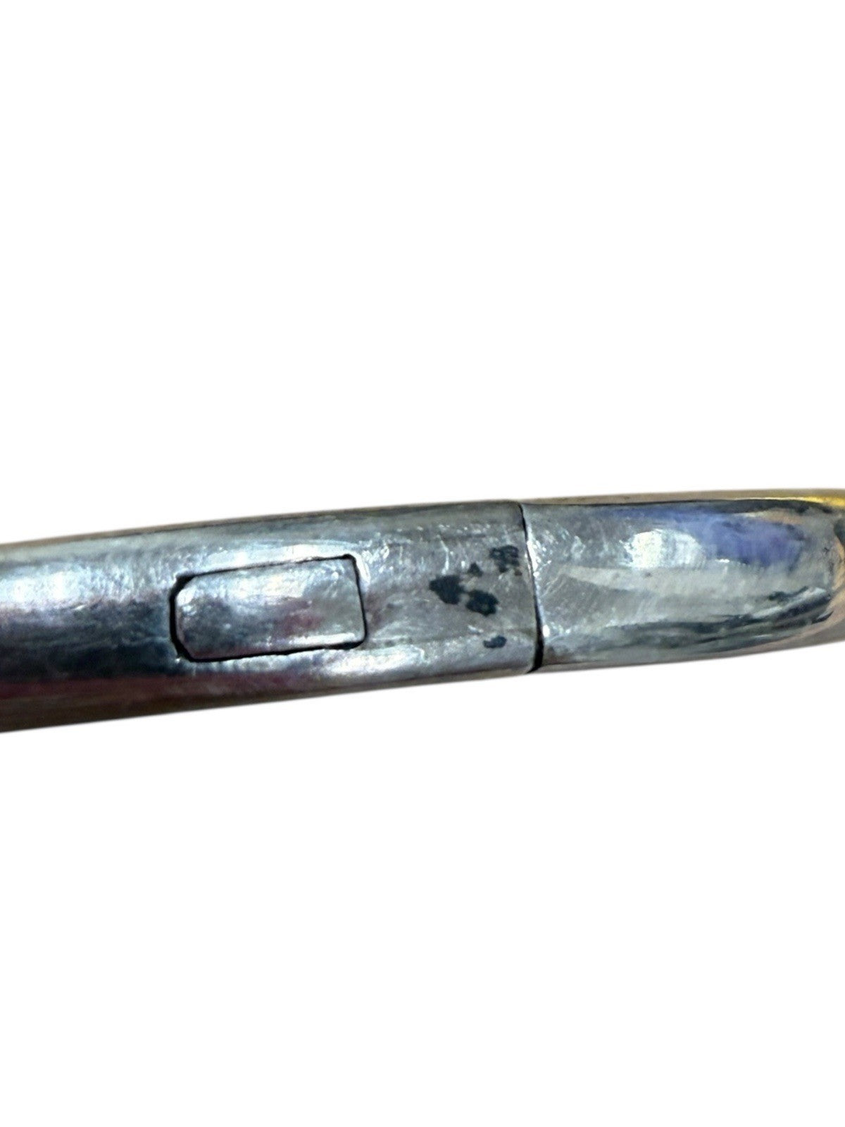 Mexico TC-116 Opal Enamel Cuff Bangle 925 Sterling Silver Bracelet 7”