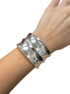 Sterling Silver Mexican Cuff Bracelet 5.5”