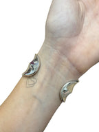 Sterling Silver Mexican Cuff Bracelet 5.5”