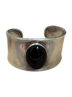 Sterling Silver Mexican Black Onyx Cuff Bracelet