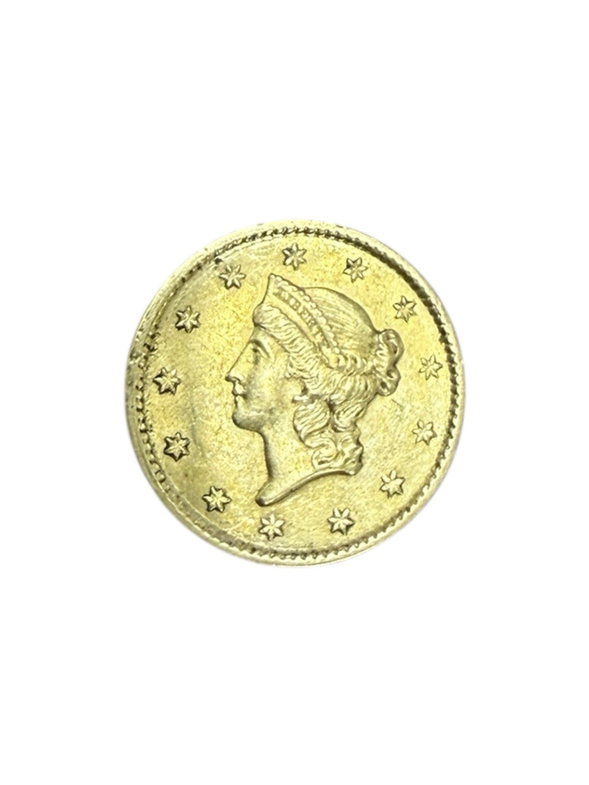 1851 Gold Liberty One $1 Dollar Coin