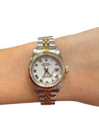Rolex Datejust 69173 18k Gold and Silver Jubilee Bracelet with Gold Bezel