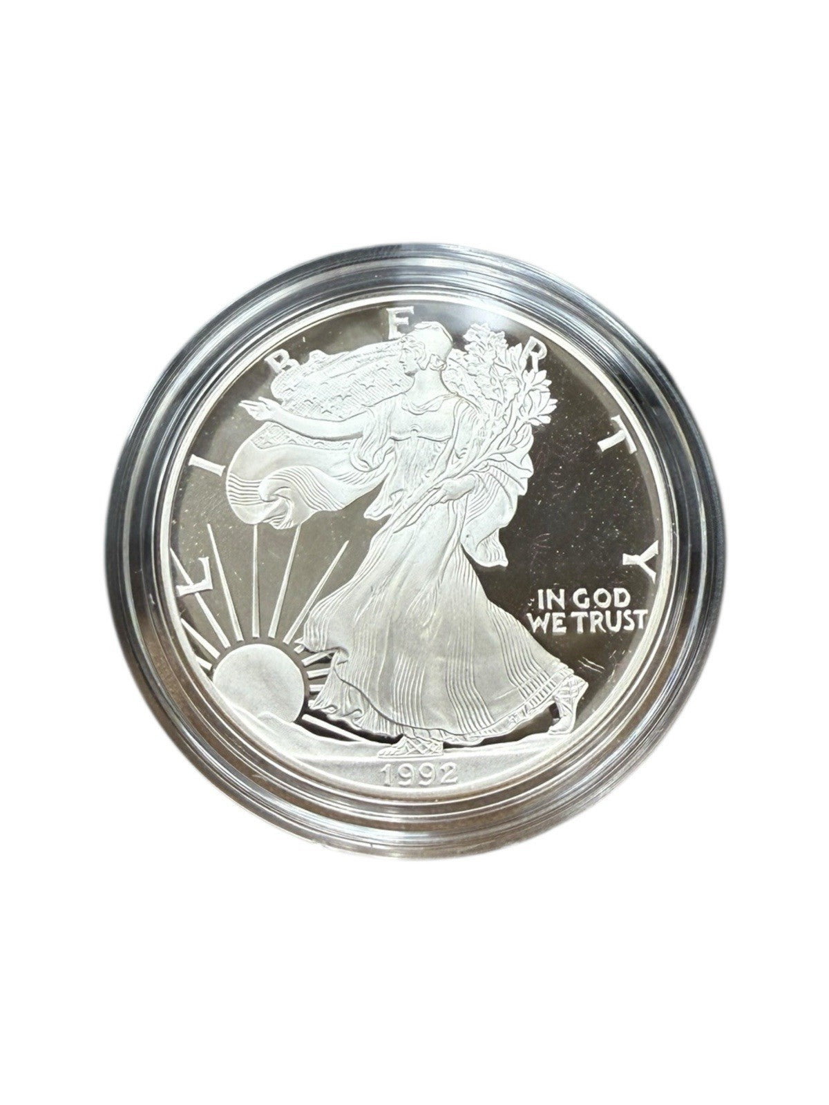 1992 S American Silver Eagle PROOF 1 Oz Silver - Coin & Box & COA