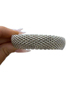 Tiffany & Co Sterling Silver Somerset Mesh Bangle Bracelet 16mm
