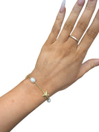 Tiffany & Co. Elsa Peretti 18k Gold Starfish and Freshwater Pearl Bracelet