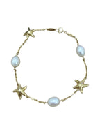 Tiffany & Co. Elsa Peretti 18k Gold Starfish and Freshwater Pearl Bracelet