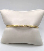 Ippolita 18K Yellow Gold 1.49 CTW Diamond Stardust Organic Bangle Bracelet 6.5