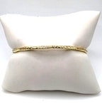 Ippolita 18K Yellow Gold 1.49 CTW Diamond Stardust Organic Bangle Bracelet 6.5