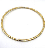 Ippolita 18K Yellow Gold 1.49 CTW Diamond Stardust Organic Bangle Bracelet 6.5