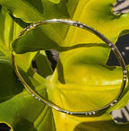 Ippolita 18K Yellow Gold 1.49 CTW Diamond Stardust Organic Bangle Bracelet 6.5
