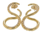 Tiffany & Co Infinity Diamond Earrings 18K Yellow Gold 0.33CTW 13.6g