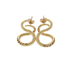Tiffany & Co Infinity Diamond Earrings 18K Yellow Gold 0.33CTW 13.6g
